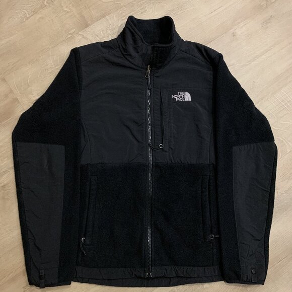 The North Face Denali Jacket Women's Medium M Mock Neck PolarTec Fleece Black - Picture 1 of 8